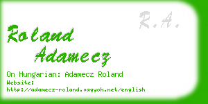 roland adamecz business card